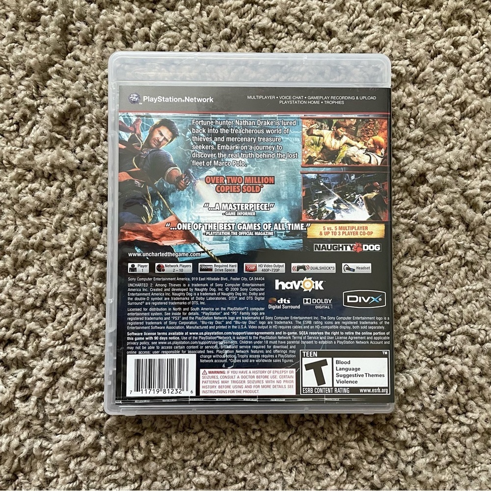 PS3 Uncharted 2 Among Thieves video game - Picture 3 of 5